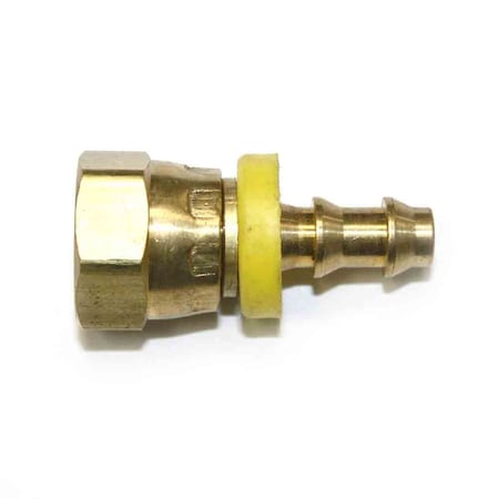 Easy Lock Brass Hose Fittings, Connectors, 1/4 Inch Push-Lock Barb X 1/4 Inch Swivel Female NPT End